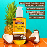 Palmer's Coconut Oil Formula Brazilian Coco Firming Body Oil with Vitamin E, 6.5 Fl Oz, Helps with Skin Tightening & Firming of Bum, Bust & Belly, Provides 48Hr Moisture, Dermatologist Approved