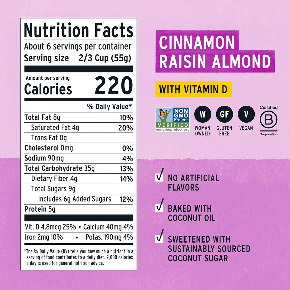PLrely Elizabeth, Cereal Oatmeal Raisin 11Oz, 11 Ounce