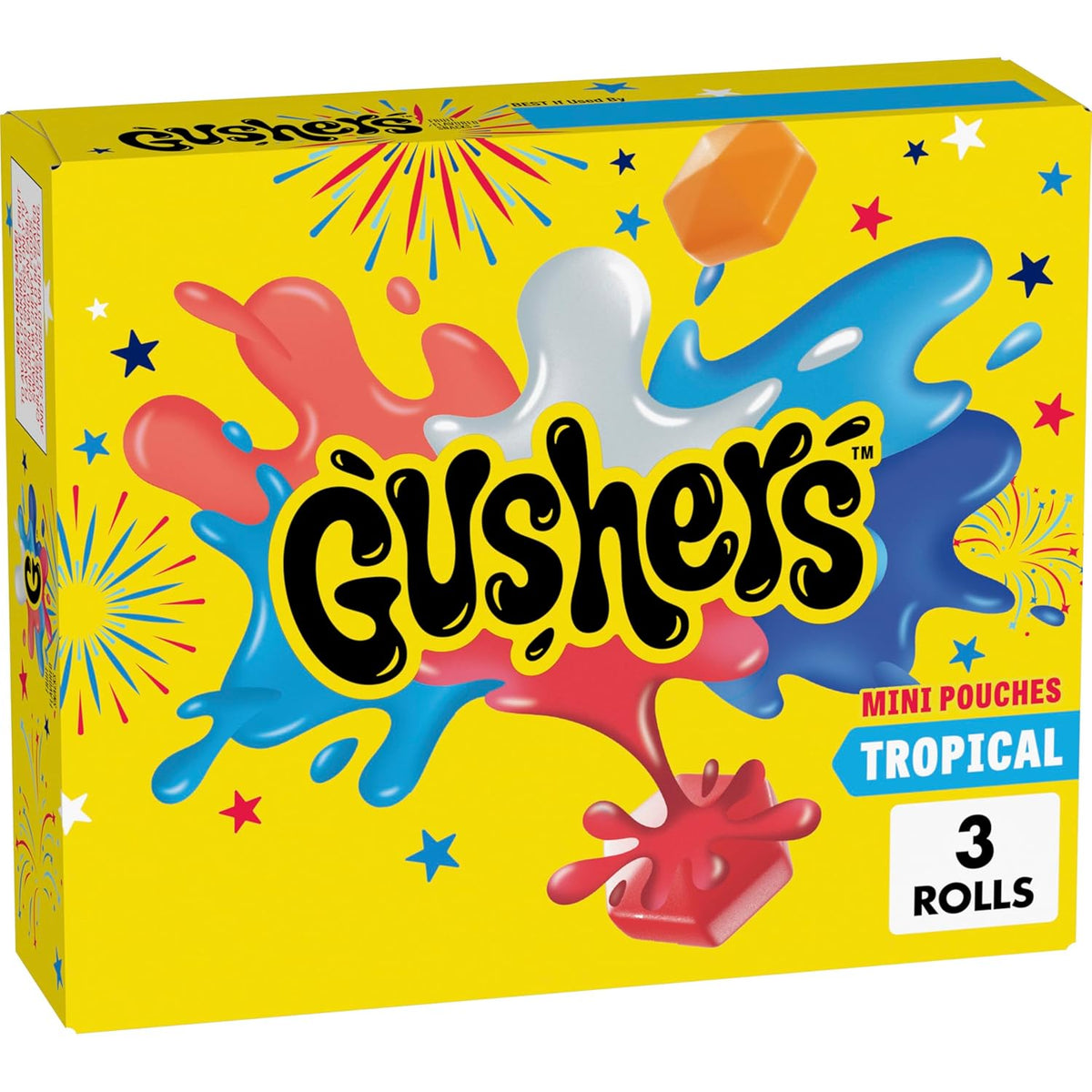 Gushers Tropical Fruit Flavored Snacks, Mini Pouches, 3 Ct, 1.32 oz