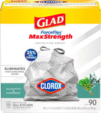Glad Tall Kitchen Trash Bags 13 Gallon, MaxStrength Cherry Blossom Garbage Bags, Drawstring, 90 Count - PureLivingMart