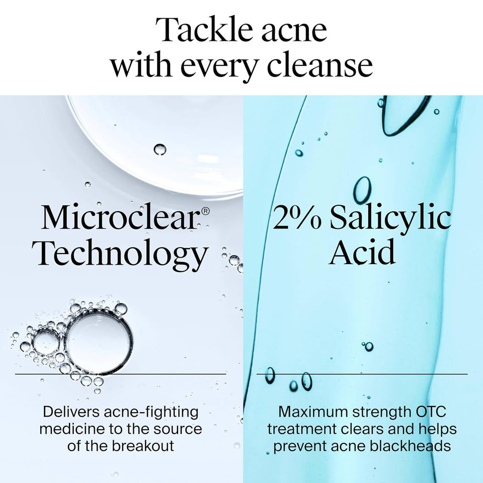Neutrogena Oil-Free Acne Face Wash - Facial Cleanser with Salicylic Acid, Daily Cleanser for Oily & Acne-Prone Skin, Clears & Helps Prevent Breakouts, Clear Formula, 9.1 fl. oz. Bottle