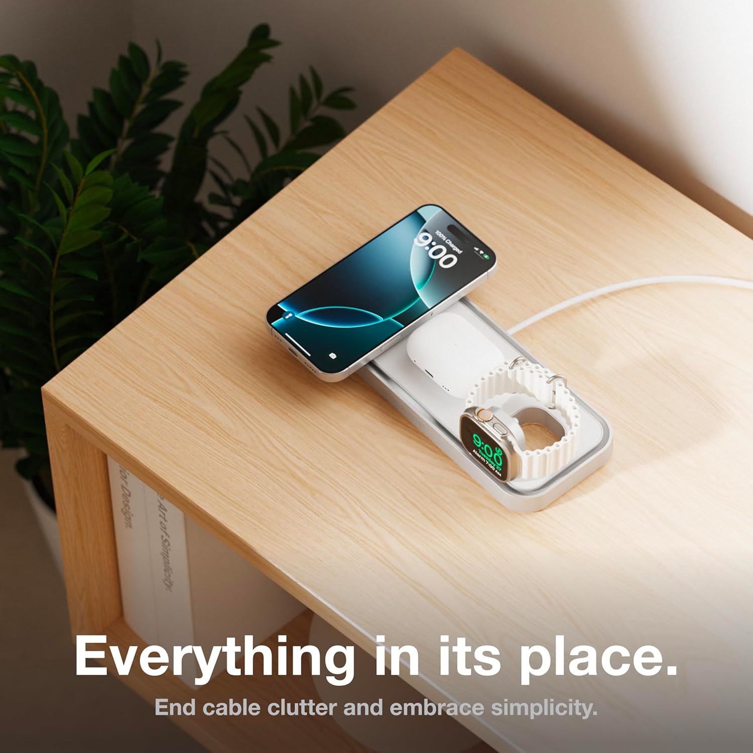 NOCO XGrid XDP3: 3-in-1 Wireless Charging Pad – Charging Station for iPhone, Apple Watch, and AirPods – MagSafe Compatible, Qi2 Certified – Includes 45W USB-C Wall Charger and 6.5-Foot USB-C Cable