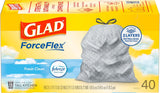 Glad ForceFlex Tall Kitchen Trash Bags, 13 Gallon, Gain Fresh Clean, 40 Count (Package May Vary) - PureLivingMart