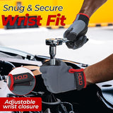 HANDLANDY Work Gloves for Men & Women, Utility Mechanic Working Gloves Touch Screen, Flexible Gardening Gloves for Yard