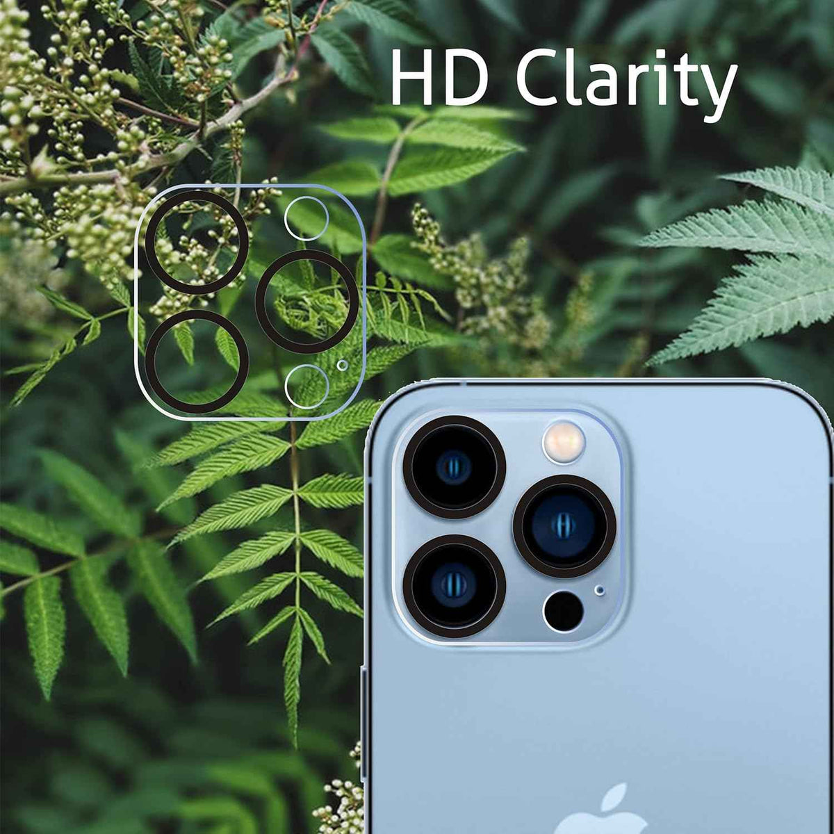 ailun 3 pack tempered glass lens protector for iphone 16 pro, 14 pro, and max models, 9h hardness, anti-scratch, case friendly