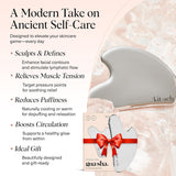 Kitsch Stainless Steel Gua Sha Facial Tools - Guasha Tool for Face, Face Sculpting Tool, Jawline Shaper, Double Chin Reducer, Body Gua Sha Tools, Lymphatic Drainage Massager, Facial Skin Care - Silver