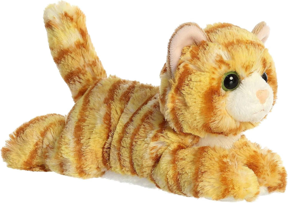 Aurora® Adorable Mini Flopsie™ Ginger Cat™ Stuffed Animal - Mini Companions Ready for Playful Adventures - for Kids All Ages, Toddlers, Adults, and Families - Orange 8 Inches