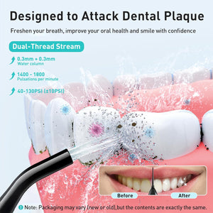 COSLUS Water Dental Flosser Teeth Pick C20: Portable Cordless Oral Irrigator 300ML Rechargeable Travel Irrigation Cleaner IPX7 Waterproof Electric Flossing Machine for Teeth Cleaning