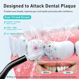 COSLUS Water Dental Flosser Teeth Pick C20: Portable Cordless Oral Irrigator 300ML Rechargeable Travel Irrigation Cleaner IPX7 Waterproof Electric Flossing Machine for Teeth Cleaning
