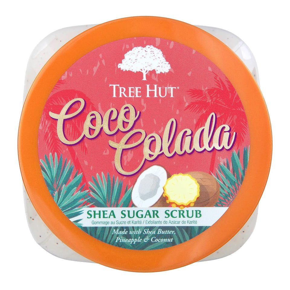 Tree Hut Coco Colada Shea Sugar Scrub, Mothers Day Gifts, Exfoliating & Hydrating Body Scrub with Shea Butter & Essential Oils, Smooth & Soften Skin, 18 oz