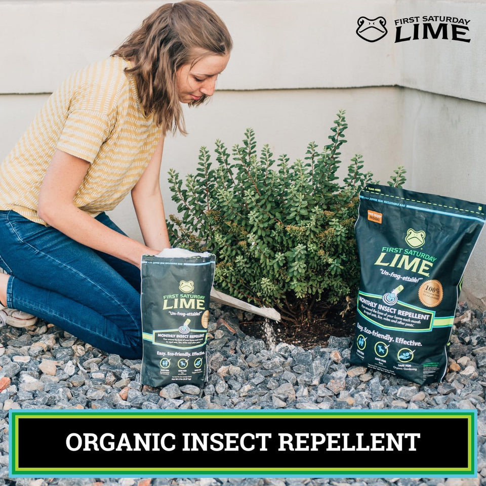 First Saturday Lime Insect Deterrent-20LB Bag| Monthly Insect Shield| Multi-PLrpose Insect Control for Outdoors| Prevents Ants & Other Insects