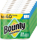 Bounty Quick Size Paper Towels, White, 8 Family Rolls = 20 Regular Rolls - PureLivingMart