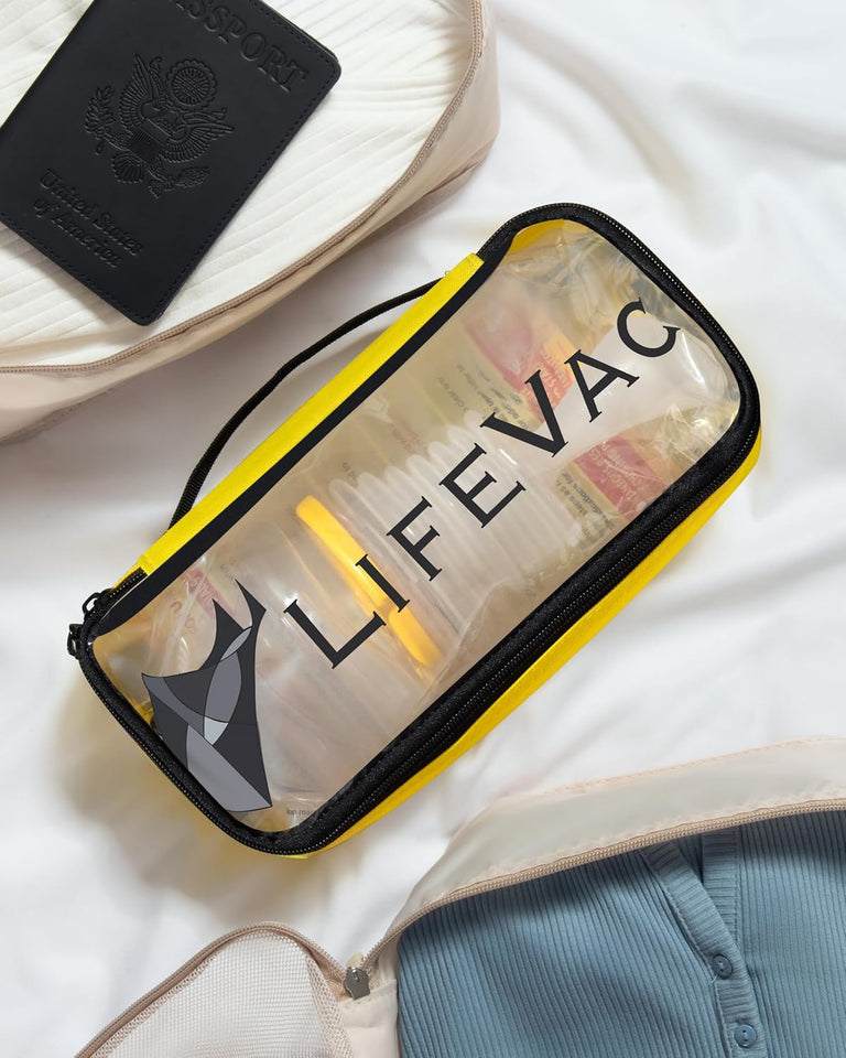 LifeVac Yellow Travel Kit 2 Pack - Portable Suction Rescue Device, First Aid Kit for Kids and Adults, Portable Airway Suction Device for Children and Adults