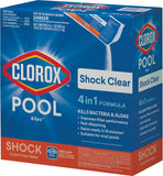 Clorox® Pool&Spa™ Shock Clear, for Crystal Clear Swimming Pool Water, Swim-ready in 15 minutes, Suitable for vinyl pools (6-Pack)