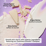 eos Cashmere Lip Butter – Vanilla Cashmere, Smoothing Lip Mask & Moisturizer with Plumping Peptides & Shea Butter, 0.35 fl oz