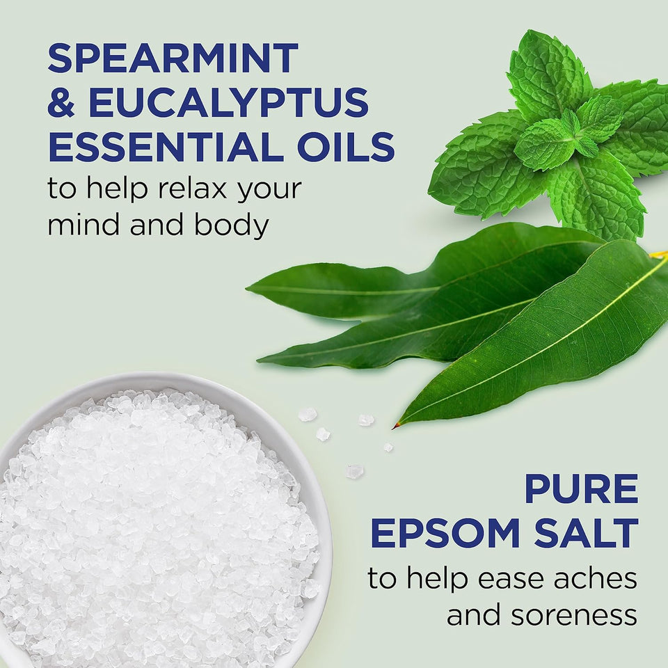 Dr Teal's Body Wash with PLre Epsom Salt, Relax & Relief with Eucalyptus & Spearmint, 24 fl oz (Pack of 2)