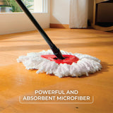 O-Cedar EasyWring Microfiber Spin Mop, Bucket Floor Cleaning System, Red, Gray, Standard - PureLivingMart