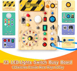 Grarain Busy Board for Toddlers - Montessori Educational Toy for 1-3 Year Old Boys & Girls | Travel-Friendly Sensory Learning Activity | Ideal for Kids with Autism(Clocks Busy Board)