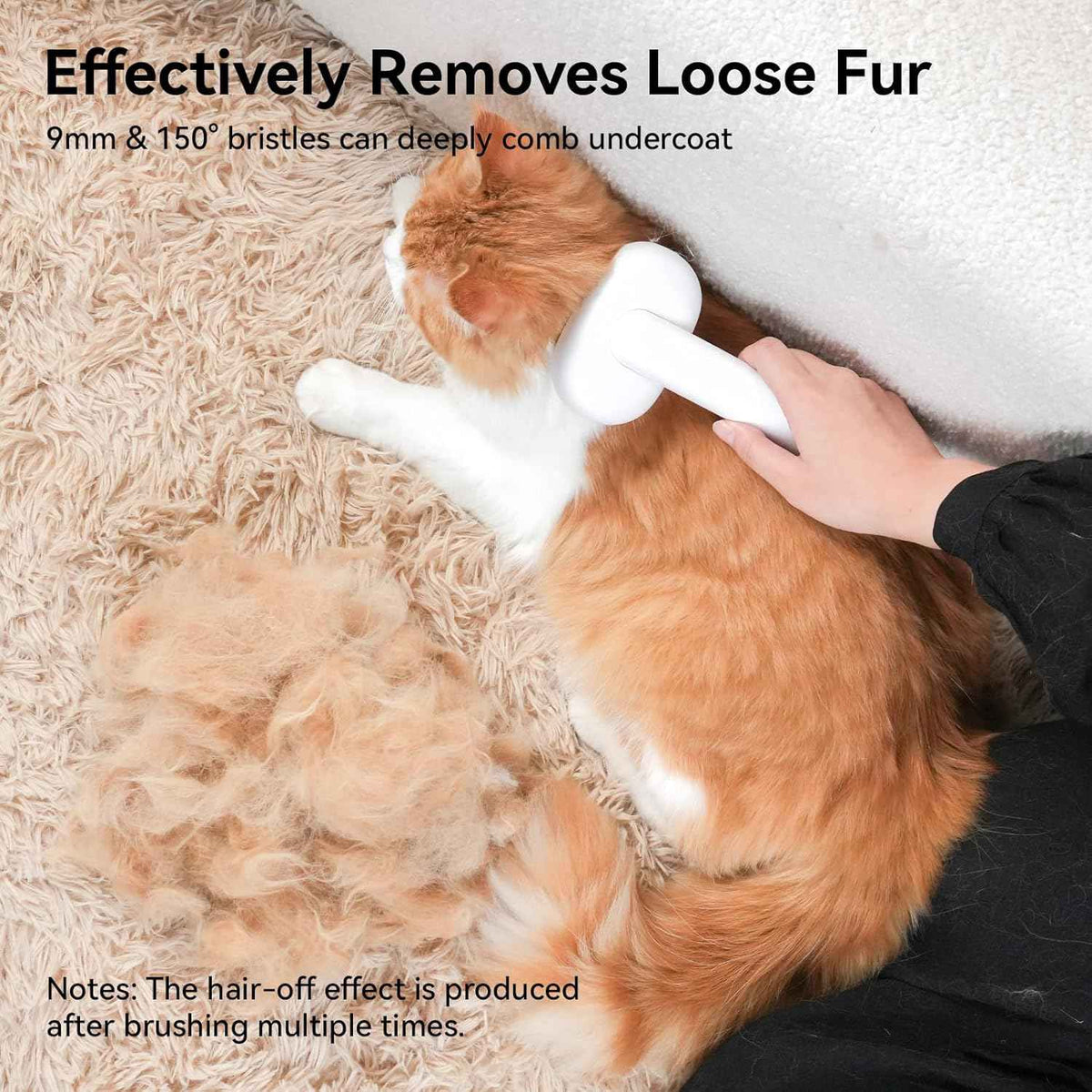 Aumuca cat brush for shedding and grooming indoor cats with long or short hair
