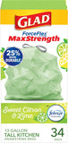 Glad Tall Kitchen Trash Bags 13 Gallon, MaxStrength Cherry Blossom Garbage Bags, Drawstring, 90 Count - PureLivingMart
