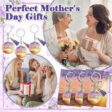 AmazingSpark Mother's Day Church Gifts God Bless Mothers Religious Acrylic Keychains with Tassel Prayer Cards for Women Mom