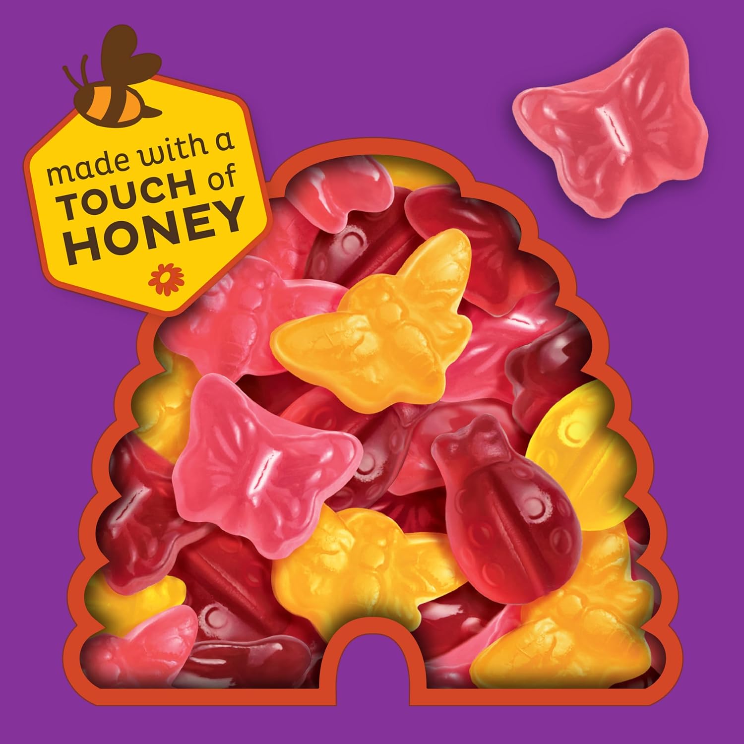 annie's organic bees, bugs, and butterflies fruit flavored snacks, 10 pouches, 7 oz, gluten-free, non-gmo, certified organic