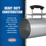 Heavy Duty Deluxe Charcoal Chimney Starter, Large Capacity Zinc Steel BBQ Fire Starter with Heat Shield and Stay-Cool Handle, Vented Base Air Vents for Fast Even Lighting