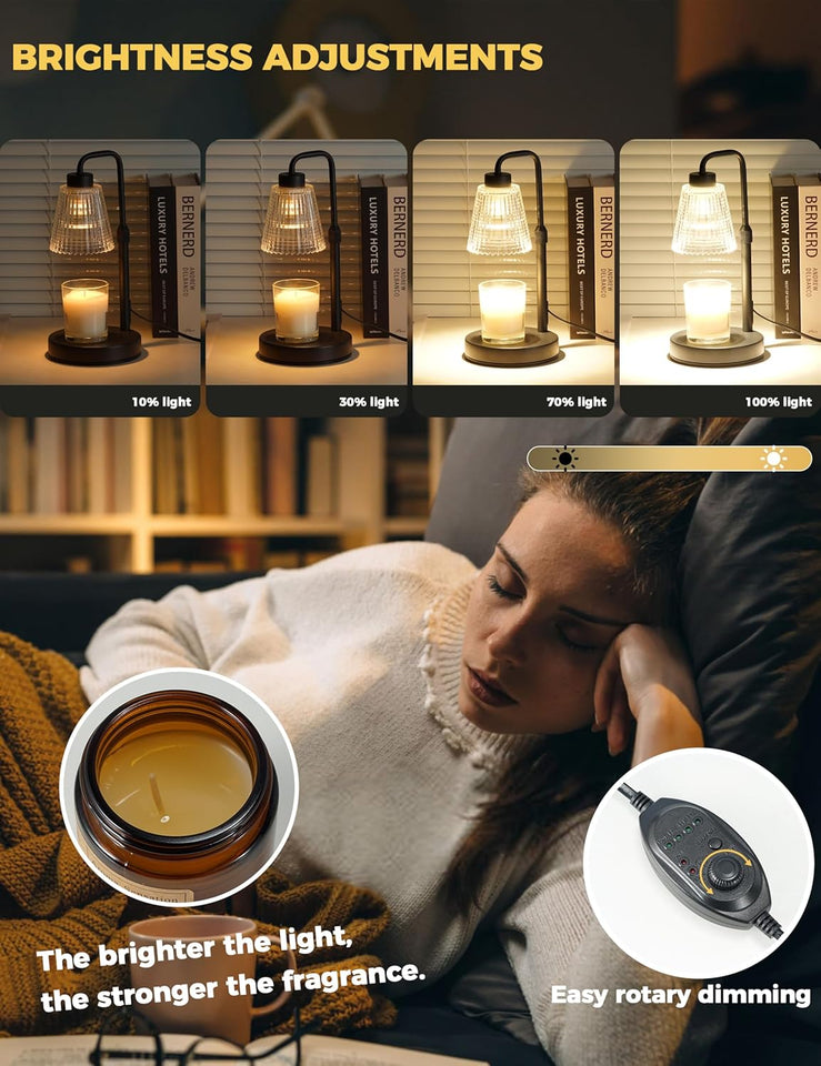 GODONLIF Candle Warmer Lamp with Timer Dimmable, Birthday Gifts for Women Mom, House Warming Gifts New Home Decor, Wax Melt Warmer for Jar Candles with 2 Bulbs Visit the GODONLIF Store