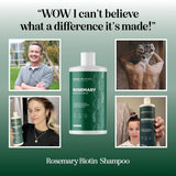 Volumizing Biotin and Rosemary Shampoo - Vegan Rosemary Biotin Shampoo for Thinning Hair for Women and Men with Nourishing B Vitamins & Tea Tree Oil - Paraben Silicone & Sulfate Free (16 Fl Oz)