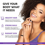 Liquid Biotin & Collagen 60,000 mcg - Vitamins for Hair Growth Support - Extra Strength Drops for Women & Men - Liquid Collagen Supplement - Strong Nails & Healthy Skin - Made in USA - 2 Fl Oz