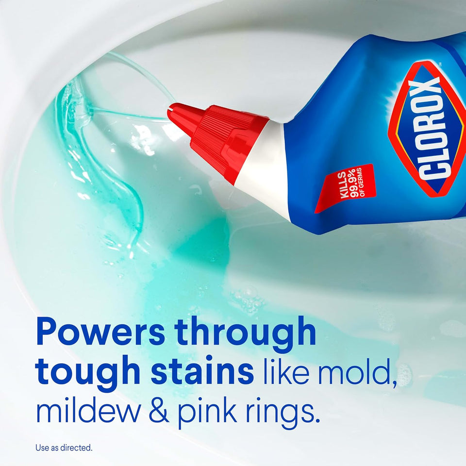 CLOROX Toilet Bowl Cleaner Clinging Bleach Gel, Ocean Mist, 24 Fl Oz, Pack of 2 (Package May Vary) - PureLivingMart