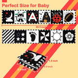 URMYWO Black and White Baby Toy, Tummy Time High Contrast Newborn Toys 0-3 Months, Soft Baby Book, Visual Stimulation Montessori Sensory Infant Toys 0-6-12 Months, Boy Girl Shower Gift, Easter Stuffer
