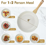 Sensarte nonstick ceramic 8-inch skillet for eggs, omelets, induction compatible