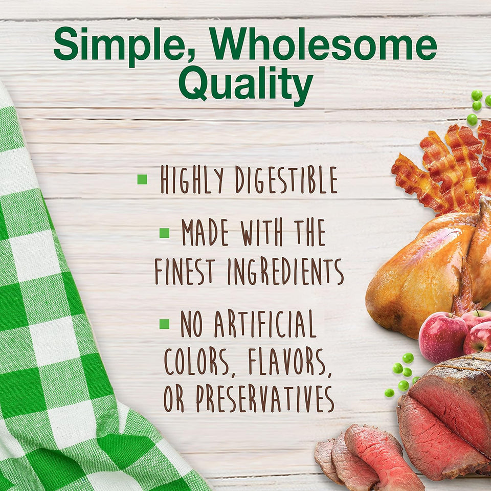 Nylabone Healthy Edibles Natural PLppy Chews Long Lasting Treats for PLppies, Roast Beef, Apple & Bacon Flavor, X-Small/Petite (3 Count)