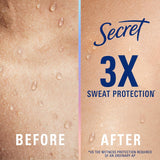 Secret Clinical Strength Antiperspirant Deodorant for Women, 100hr Sweat & Odor Protection, 3X Stress Protection with Hyaluronic Acid, PH Balanced, Invisible Solid, Completely Clean Scent, 2.6 oz