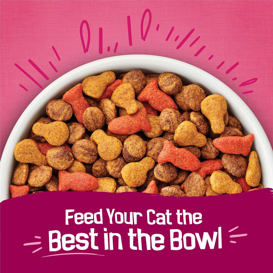 PLrina Friskies Gravy Swirlers With Flavors of Chicken, Salmon and Gravy Dry Cat Food - 3.15 lb. Bag
