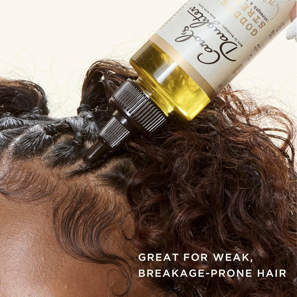 Carol's Daughter Goddess Strength 7 Oil Blend Scalp and Hair Oil for Waves, Coils and Curls, Hair Treatment with Castor Oil, 4.2 Fl Oz