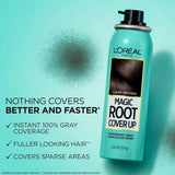 L'Oreal Paris Root Cover Up Temporary Gray Concealer Spray, Hair Color Spray with Filling & Thickening Coverage, Dark Brown, Packaging May Vary