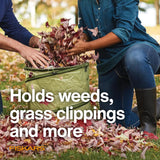 Fiskars Kangaroo Collapsible Spring Up Garden Bag for Yard Waste, Grass, Branches & Weeds, Tear & Mildew Resistant Vinyl-Coated Polyester, Folds Flat to 3 Inches for Space-Saving Storage, 30 Gallon
