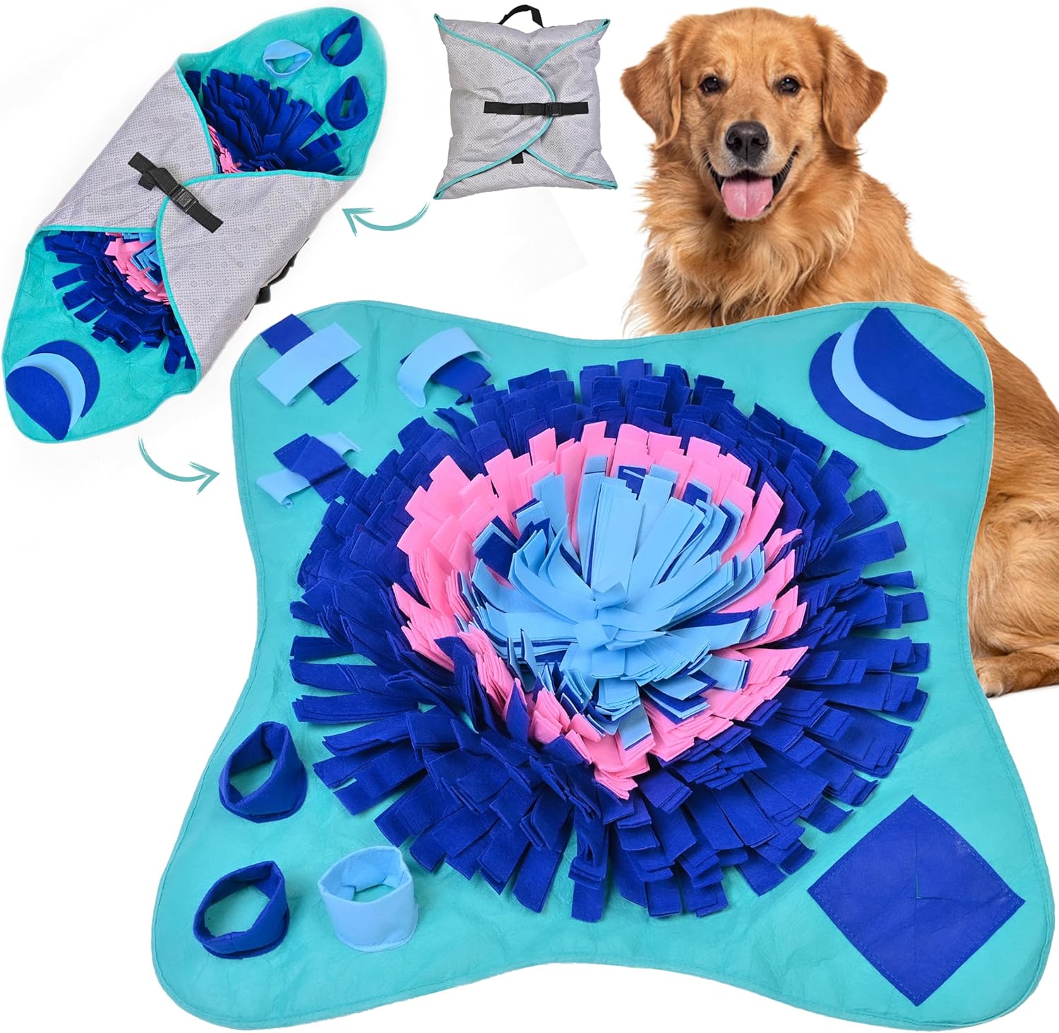 PET ARENA Snuffle Mat for Dogs - Adjustable Puzzle Toy for Large & Small Breeds