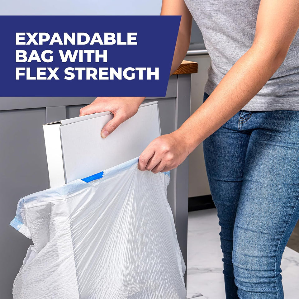 Hefty Ultra Strong 13 Gallon Trash Bags, Tall Kitchen Trash Bags 13 Gallon Size, Drawstring Closure, Continuous Odor Control, White, Lavender and Sweet Vanilla Scent, 80 Bags