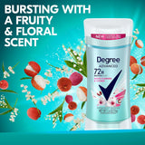 Degree Advanced Protection Antiperspirant Deodorant White Flowers & Lychee for 72-Hour Sweat & Odor Control for Women, with Body Heat Activated Technology, 2.6 oz