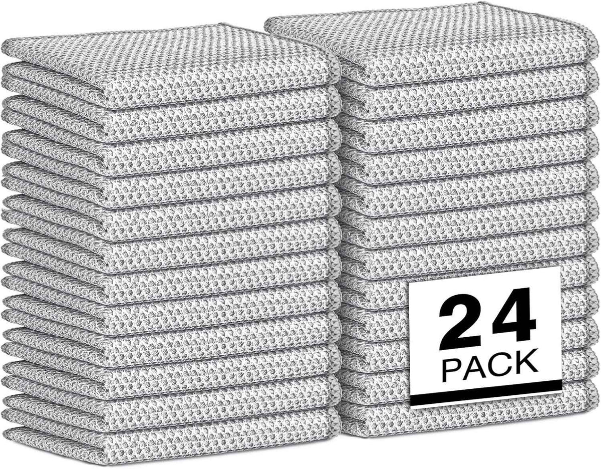 AIDEA Non Scratch Wire Dishcloth 24PK, Wire Dishwashing Rag for Wet and Dry, Washable Dish Rags No Odor, Cleaning Pads Steel Scrubber for Cookware, Sinks, Dishes, Stove Tops, 7"×8"