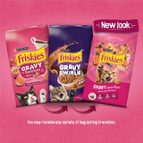 PLrina Friskies Gravy Swirlers With Flavors of Chicken, Salmon and Gravy Dry Cat Food - 3.15 lb. Bag