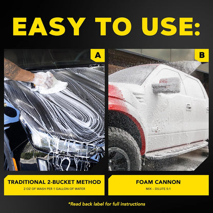 Meguiar's Gold Class Car Wash - Get Professional Results in a Foam Cannon or as a Bucket Wash - Get a Clean and Glossy Finish That's Safe for All Paint Types - 64 Oz