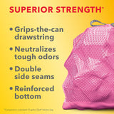 glad tall kitchen trash bags 13 gallon maxstrength cherry blossom scent garbage bags with drawstring 90 count