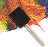 Bates- Foam Paint Brushes, 2 Inch, 16 Pack, Wooden Handle, Sponge Brushes for Painting, Staining, Varnishes, Gluing and DIY Craft Projects on Wood, Metal & More
