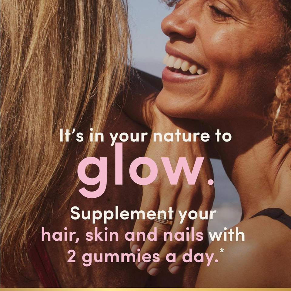 Nature’s Bounty Optimal Solutions Advanced Hair, Skin and Nails Pectin Gummies, 2x Biotin Per Serving, No Stick Gummy, Vegetarian Formula, Strawberry Flavor, 200 ct, 100 Total Servings