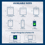 Twin Size Mattress Protector Waterproof, Premium 200 GSM Terry Mattress Cover, Soft & Breathable Bed Cover, Fitted Sheet Style Stretchable Deep Pockets 15" by Utopia Bedding (White)