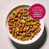 Meow Mix Gravy Bursts, Savory Chicken Flavor Mix, Gravy Filled Dry Cat Food, 3 lb. Bag